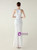 In Stock:Ship in 48 Hours White Sequins Halter Split Beading Party Dress