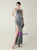 In Stock:Ship in 48 Hours Gray Sequins Halter Split Beading Party Dress