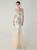 In Stock:Ship in 48 Hours Stylish Apricot Silver Sequins Tulle Feather Party Dress