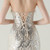 In Stock:Ship in 48 Hours Stylish Apricot Silver Sequins Tulle Feather Party Dress