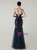 In Stock:Ship in 48 Hours Navy Blue Sequins Tulle Feather Party Dress