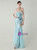 In Stock:Ship in 48 Hours Sky Blue Sequins Tulle Feather Party Dress