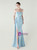 In Stock:Ship in 48 Hours Advanced Sky Blue Straps Split Beading Party Dress