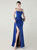 In Stock:Ship in 48 Hours Trendy Royal Blue Straps Split Beading Party Dress