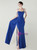 In Stock:Ship in 48 Hours Trendy Royal Blue Straps Split Beading Party Dress