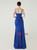 In Stock:Ship in 48 Hours Trendy Royal Blue Straps Split Beading Party Dress