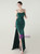 In Stock:Ship in 48 Hours Delicate Dark Green Straps Split Beading Party Dress