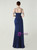In Stock:Ship in 48 Hours Navy Blue Straps Split Beading Party Dress