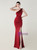 In Stock:Ship in 48 Hours Fairy Tale Burgundy One Shoulder Pleats Split Party Dress