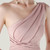 In Stock:Ship in 48 Hours Pink One Shoulder Pleats Split Party Dress