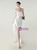 In Stock:Ship in 48 Hours White Straps Pleats Split Party Dress