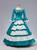 Blue Satin Long Sleeve Baroque Victorian Vintage Gown Dress