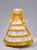 Yellow Satin Long Sleeve Baroque Victorian Vintage Gown Dress