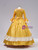 Yellow Satin Long Sleeve Baroque Victorian Vintage Gown Dress