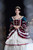 Burgundy Satin Long Sleeve Victorian Rococo Dress