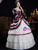 Burgundy Satin Long Sleeve Victorian Rococo Dress