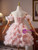 Pink Tulle 3D Flower Beading Homecoming Dress