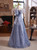 Blue Tulle Bling Bling Sequins Off the Shoulder Prom Dress