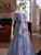 Blue Tulle Bling Bling Sequins Off the Shoulder Prom Dress
