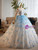 White Tulle Pleats 3D Flower Quinceanera Dress