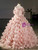 Elegant Pink Tulle Off the Shoulder 3D Flower Quinceanera Dress