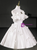 White Satin Strapless Bow Pearls Homecoming Dress