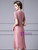 Pink Lace Short Sleeve Flower Mother Of The Bride Dress