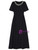 Black Short Sleeve Crystal Mother Of The Bride Dress