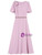 Pink Short Sleeve Crystal Beading Mother Of The Bride Dress
