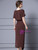 Zipper-up back closure on elegant chocolate mother of the dress for weddings