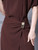 Chocolate Color Short Sleeve Pleats Mother Of The Bride Dress