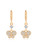 Copper-plated Micro-inlaid Zircon Butterfly Earrings