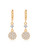 Copper-plated Zircon Round Retro Round Zircon Earrings