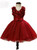V-neck Pretty Wine Red Color Flower Girl Dresses With Bow Ball Gowns