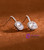 Fashion S925 Silver Zircon Rectangular Crystal Earrings