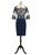 2017 Mother Of The Bride Dresses Sheath 3/4 Sleeves Navy Blue