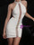 Hollow Slim Halter Rhinestone Banquet Dress