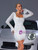 Rhinestone Square Neck Long Sleeve Banquet Dress