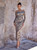 Mesh Printed Slim Long Evening Dress