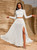 Split Mesh Top Long Skirt Two Piece Suit