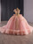 Pink Tulle Sequins One Shoulder Appliques Prom Dress
