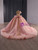 Pink Tulle Sequins One Shoulder Appliques Prom Dress