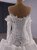 White Mermaid Sleeve Lace Wedding Dress