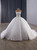 White Tulle Strapless Sequins Pleats Wedding Dress