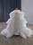 White Mermaid Tulle Appliques Wedding Dress