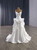 Elegant White Satin Strapless Wedding Dress