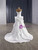 Elegant White Satin Strapless Wedding Dress