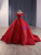 Red Sequins Ball Gown Beading Prom Dress