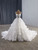 White Tulle Sequins Straps Flower Wedding Dress