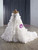 White Tulle Sequins Straps Flower Wedding Dress